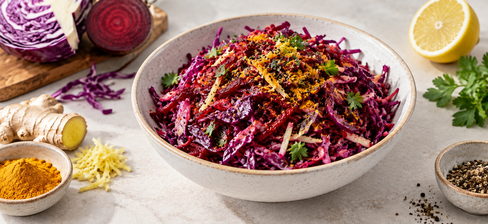 Anti-Inflammatory Cabbage-Beet Slaw